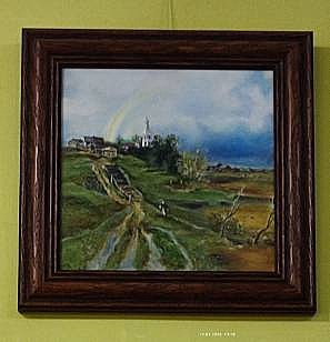 Картина После дождя. 30*30. Масло, холст. Поляков А. (837), 10863