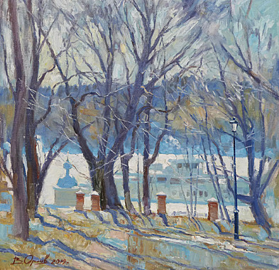Картина Весенние ручейки, 65*65 см, х.м., худ. В. Орлов (769), 11408
