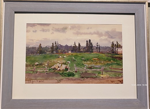 Картина Валаам. Северная песня, 17,5*25 см, акварель, худ. С. Алдушкин (769), 11694