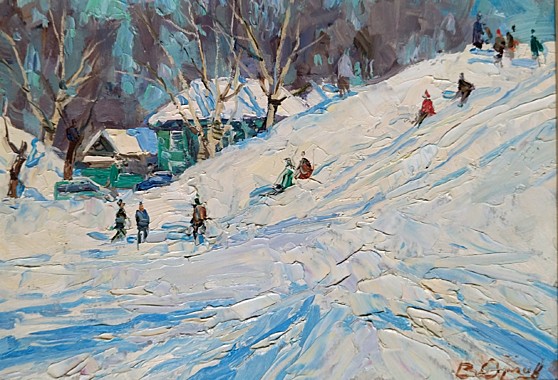 Картина С крепостного вала, 25х35 см, к.м., худ. В. Орлов 2018г.(769) 11702