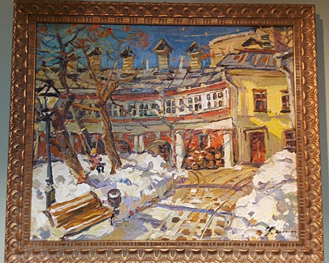 Картина Дворик на Пречистенке, 50*60 см, х.м., худ. О.Сорокина (769),УТ479