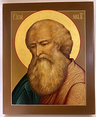 11610 Икона писаная Иоанн Богослов, г.Палех, 18х22 (031)
