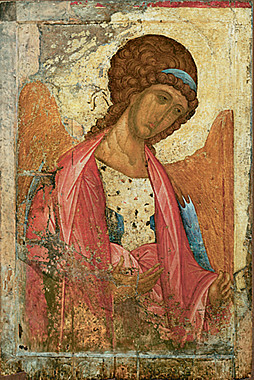 Икона печать по левкасу Архангел Михаил (прп.А.Рублева) (113), 4655/АМ-14