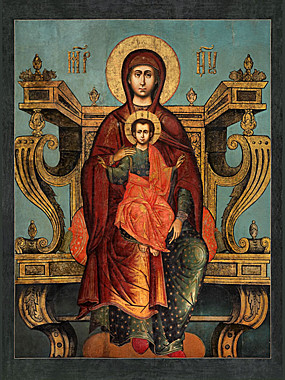 Икона печать по левкасу БМ Свенско-Печерская (113), 5376/Б-32