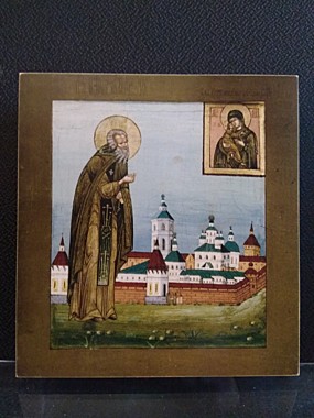Икона печать по левкасу Пафнутий Боровский (113), 778