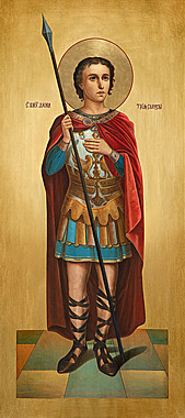 Икона печать по левкасу вмч. Дмитрий Солунский (113), 7511/ДМС-71