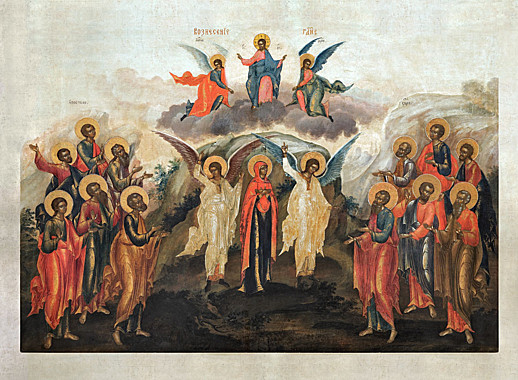 Икона печать по левкасу Вознесение Господне (113), 5345/ВО3-32